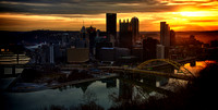 Sunrise over downtown Pittsburgh